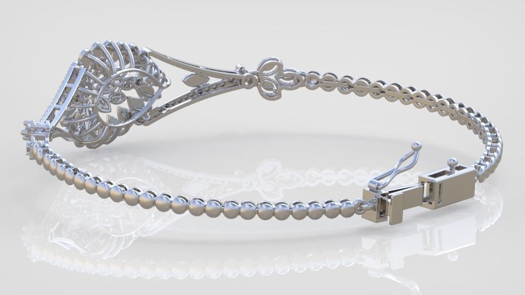 Exclusive Bracelet model 3D printable model 0046-15 3D print model_5