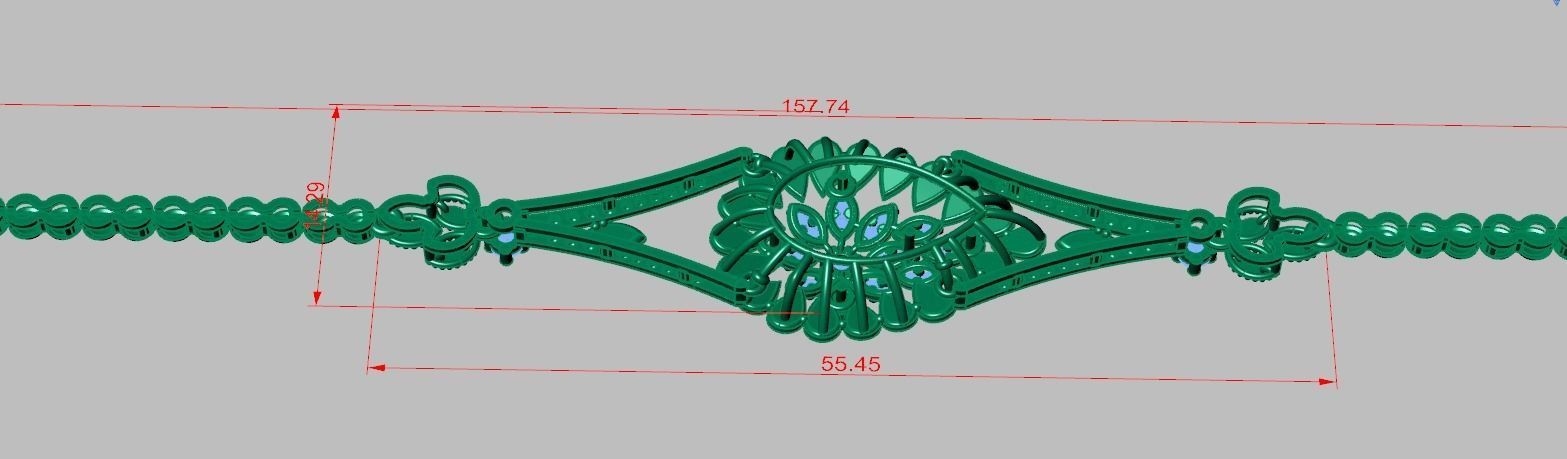 Exclusive Bracelet model 3D printable model 0046-15 3D print model_10