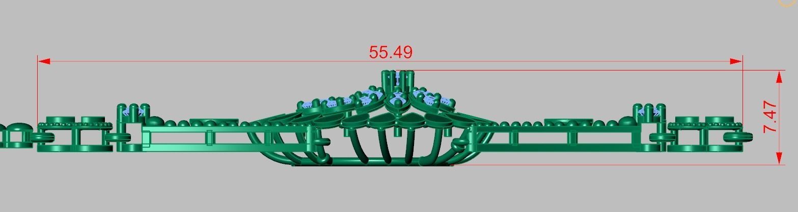 Exclusive Bracelet model 3D printable model 0046-15 3D print model_11