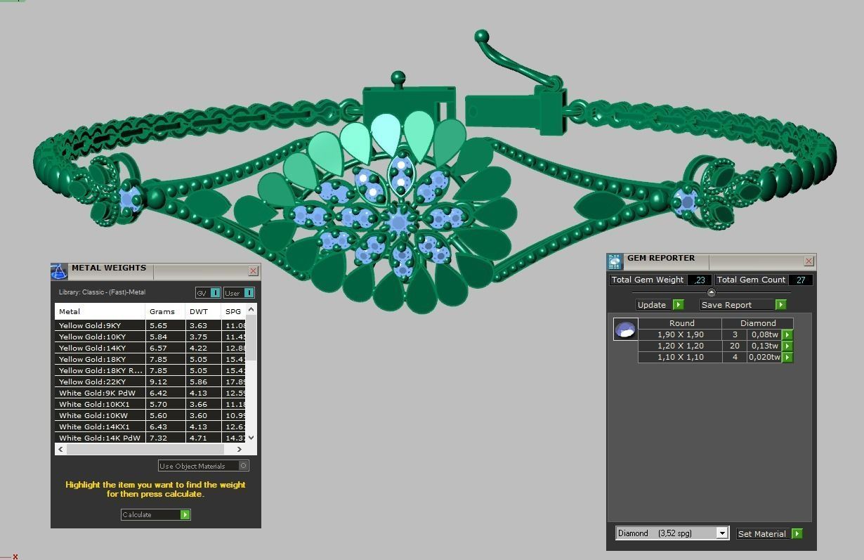 Exclusive Bracelet model 3D printable model 0046-15 3D print model_15