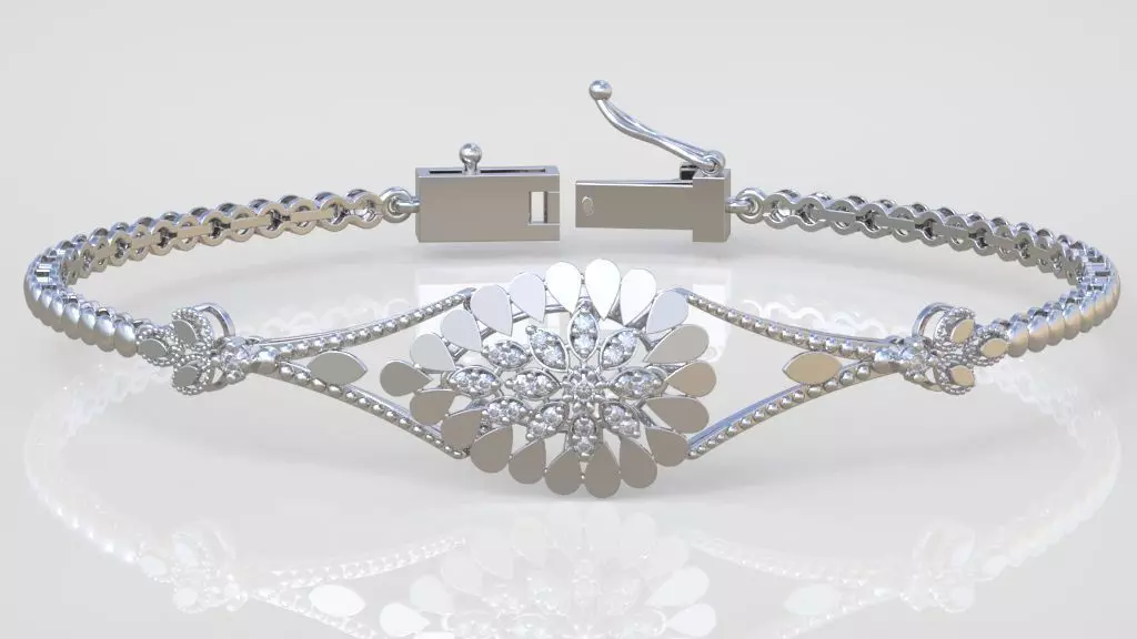 Exclusive Bracelet model 3D printable model 0046-15 3D print model_0