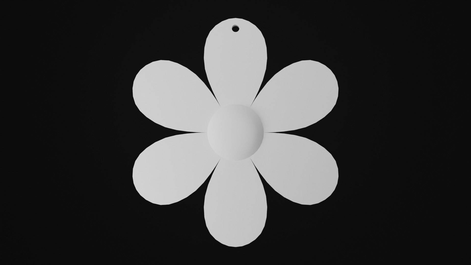 Triple flowers earring 3D print model_4