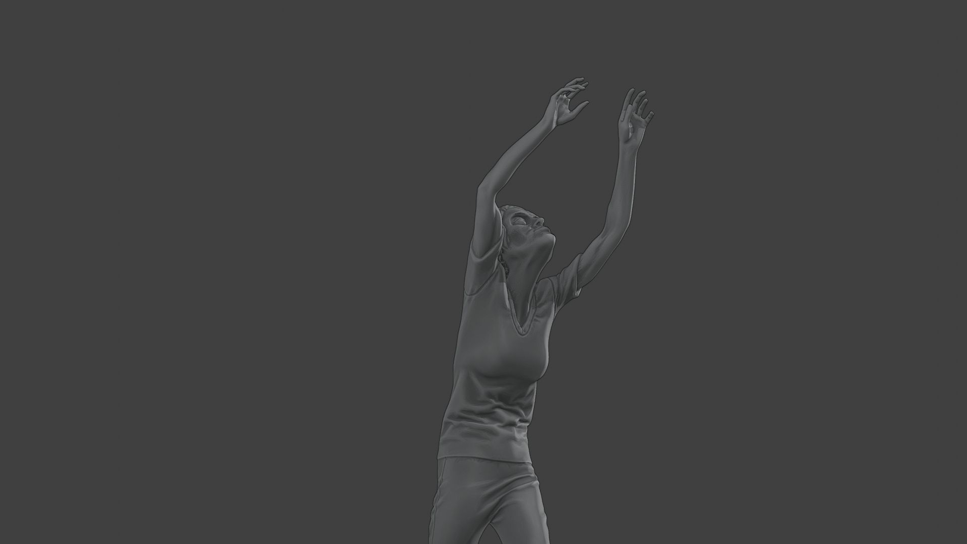 Casual Female Zombie CZ4 0002 3D print model_13