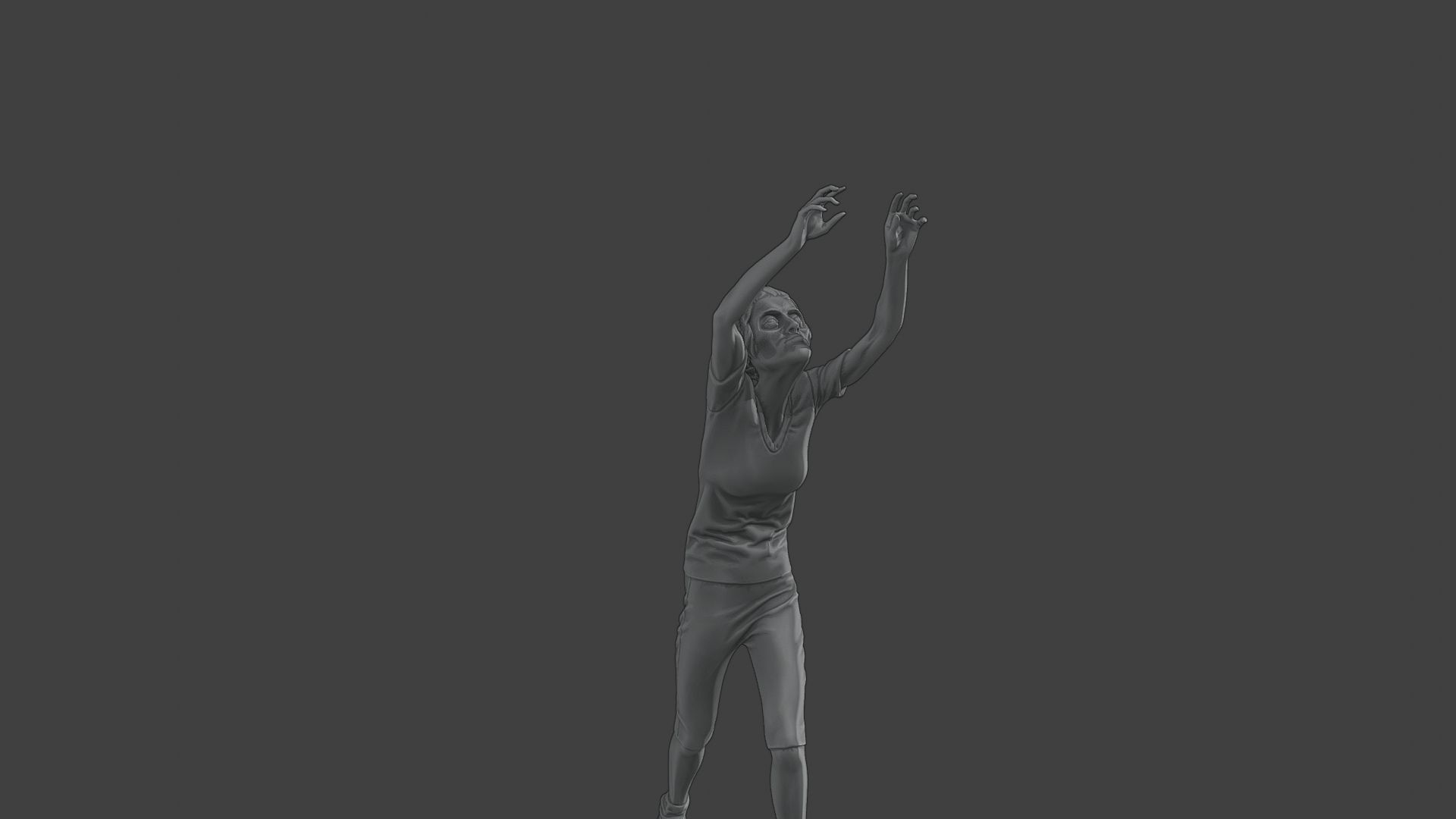 Casual Female Zombie CZ4 0002 3D print model_26