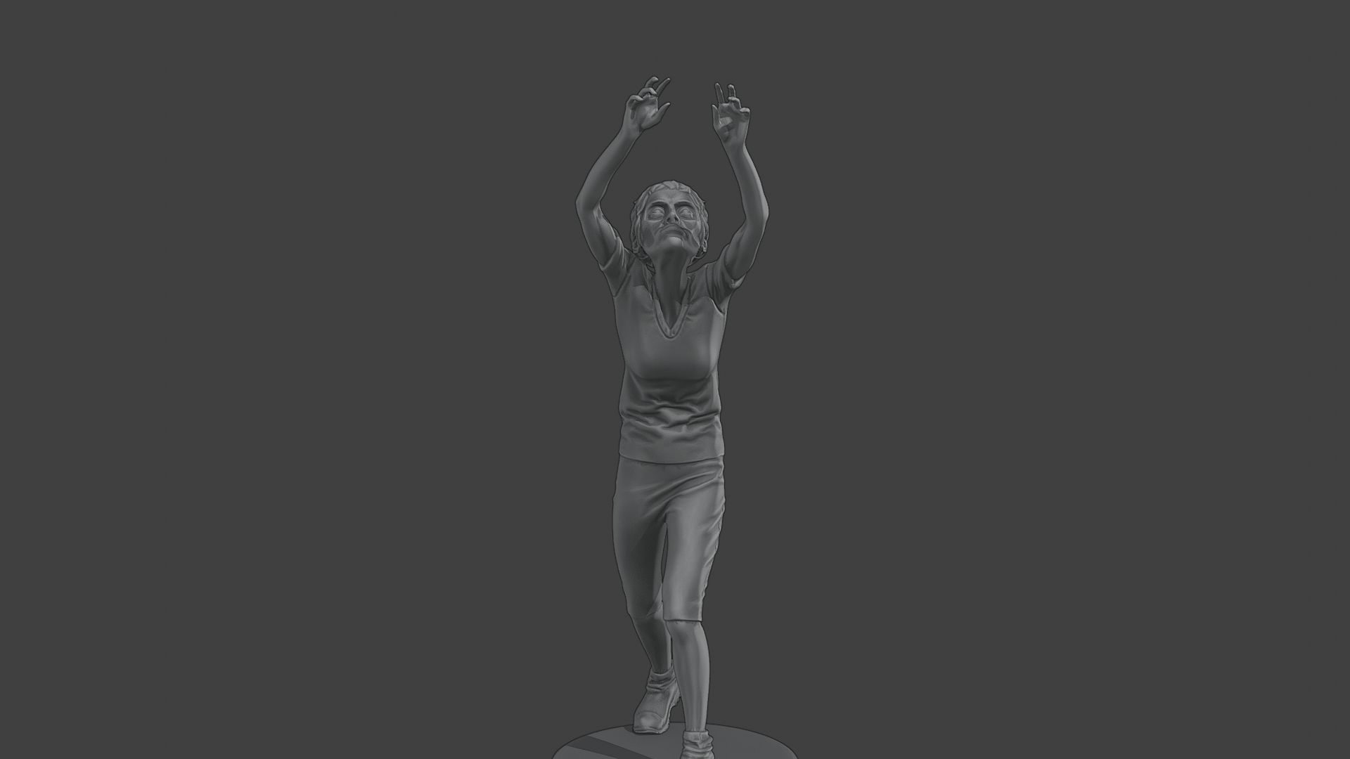 Casual Female Zombie CZ4 0002 3D print model_1
