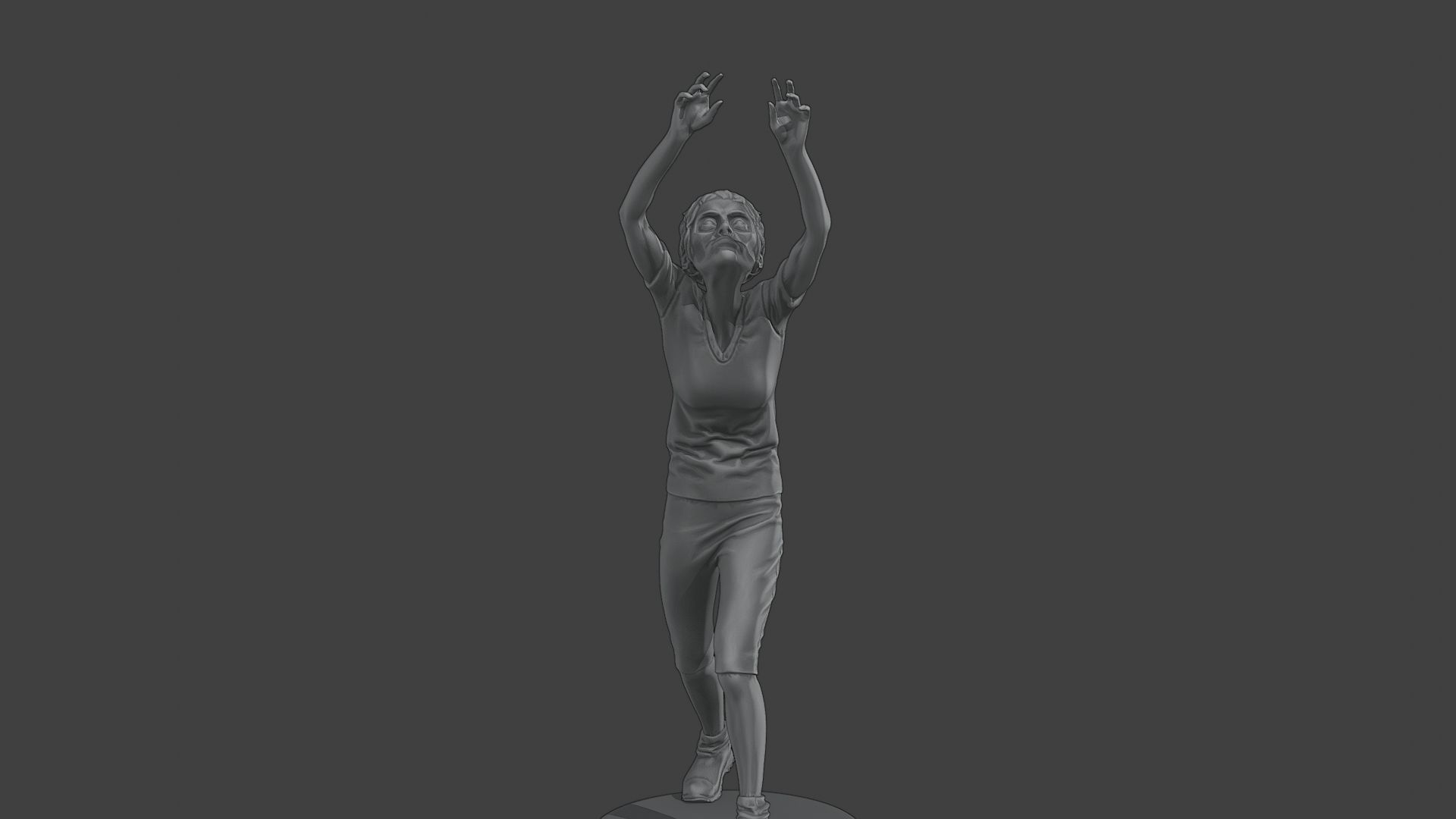 Casual Female Zombie CZ4 0002 3D print model_11