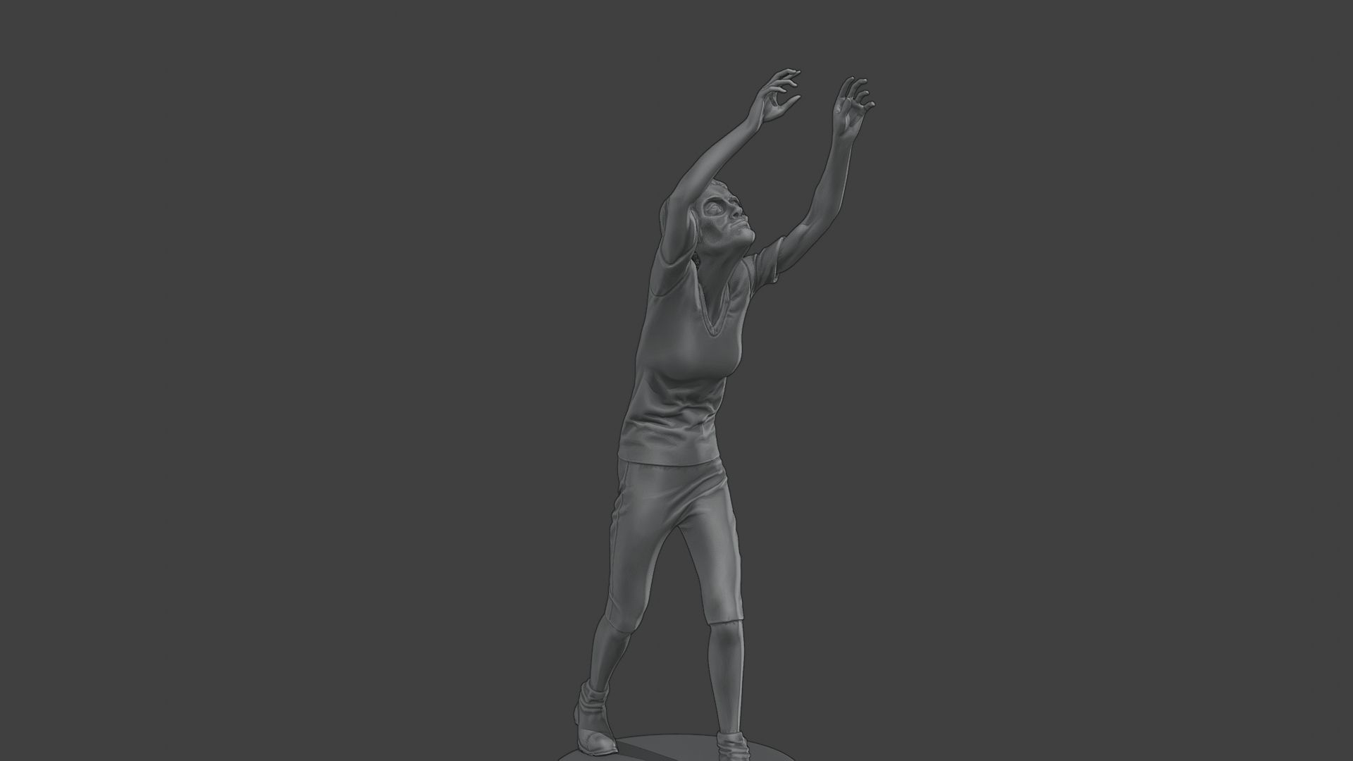 Casual Female Zombie CZ4 0002 3D print model_10