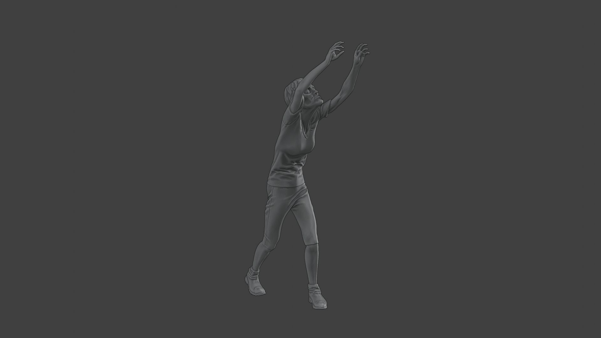 Casual Female Zombie CZ4 0002 3D print model_31