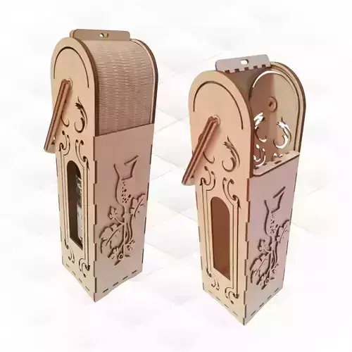 Wine box vertical cut file for laser machines