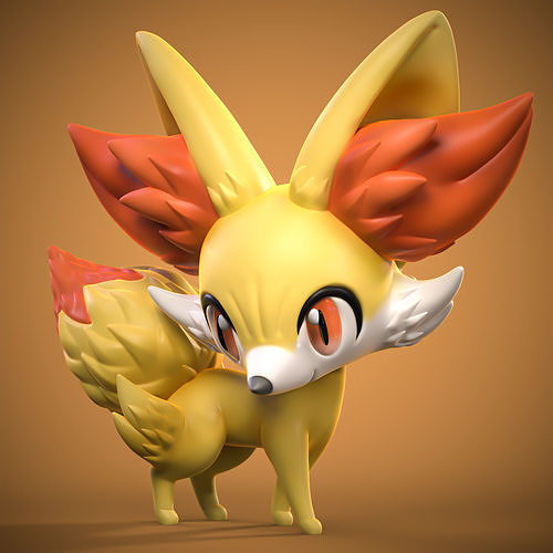 FENNEKIN POEKMON 3D model 3D printable | CGTrader