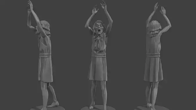 Casual Female Zombie CZ4 0003 3D print model