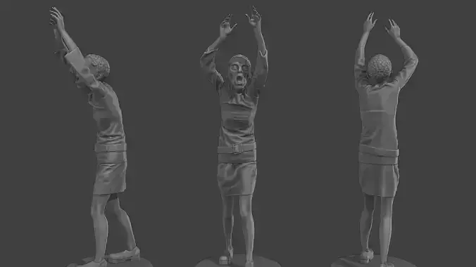 Casual Female Zombie CZ4 0004 3D print model