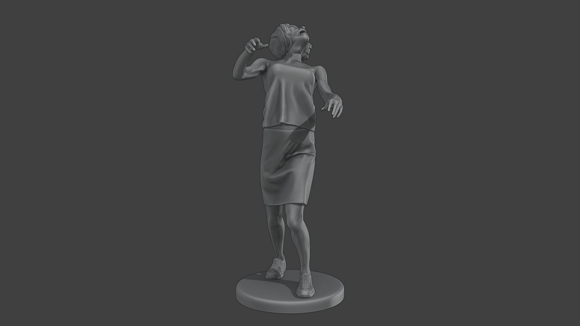 Casual Female Zombie CZ4 0005 3D print model_11