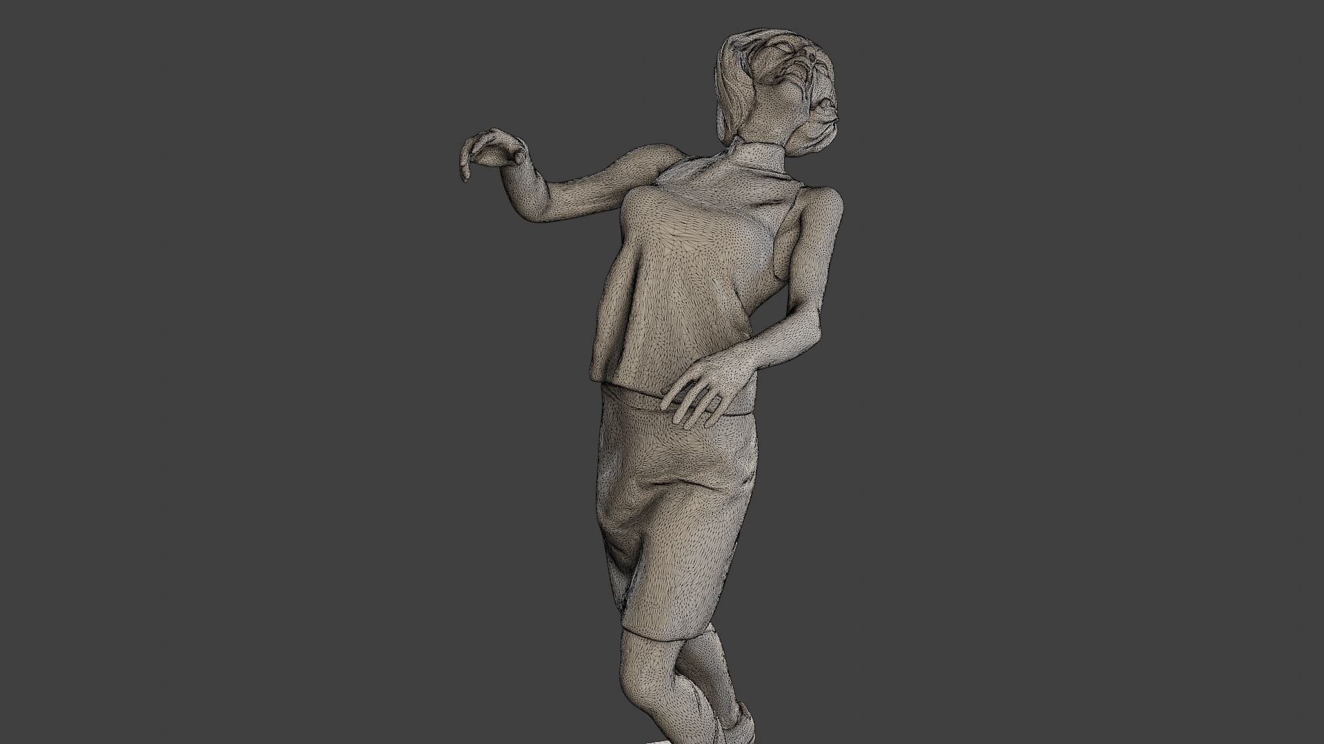 Casual Female Zombie CZ4 0005 3D print model_12