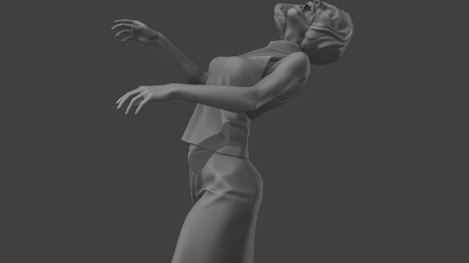 Casual Female Zombie CZ4 0005 3D print model_17