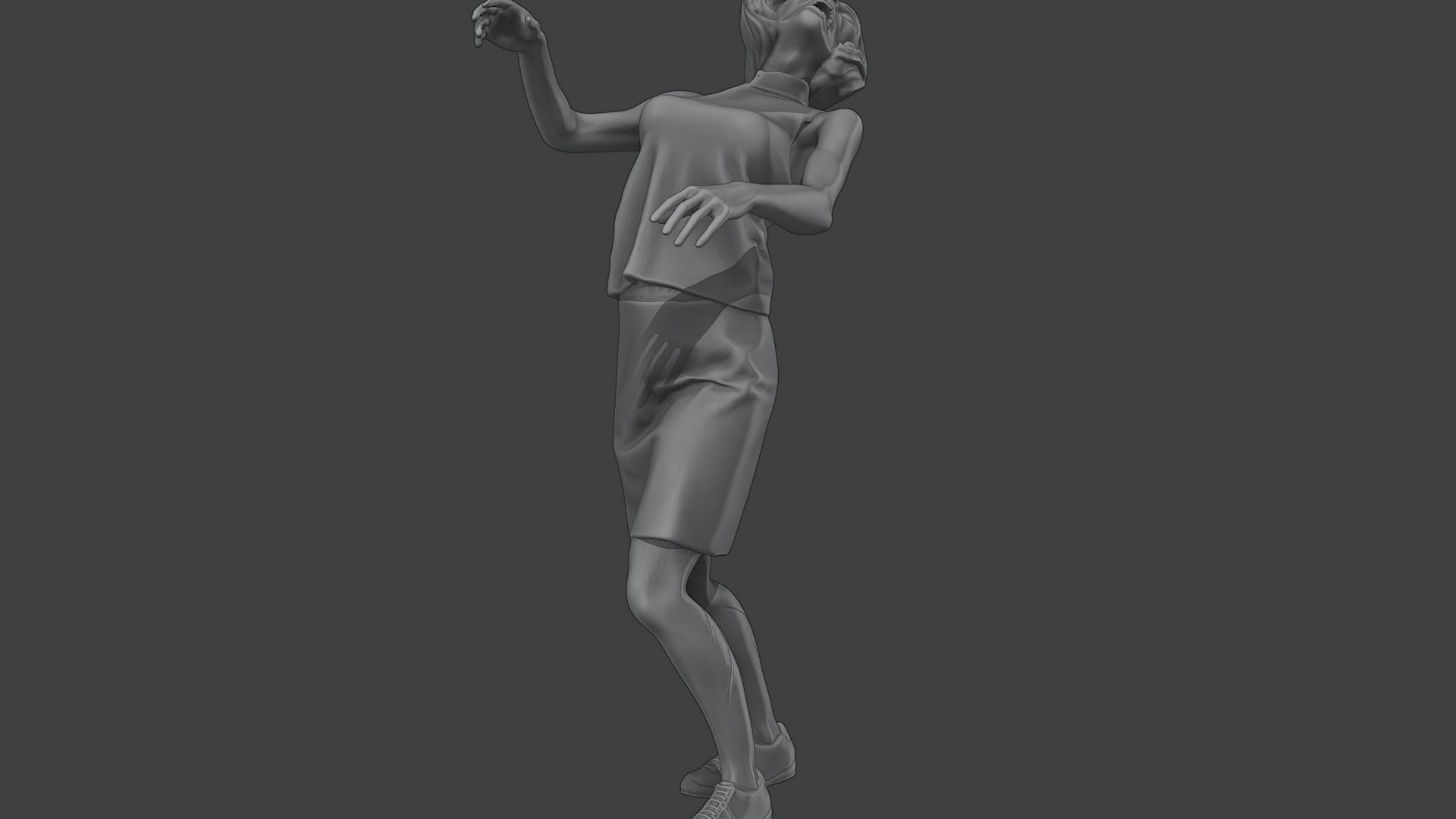 Casual Female Zombie CZ4 0005 3D print model_27