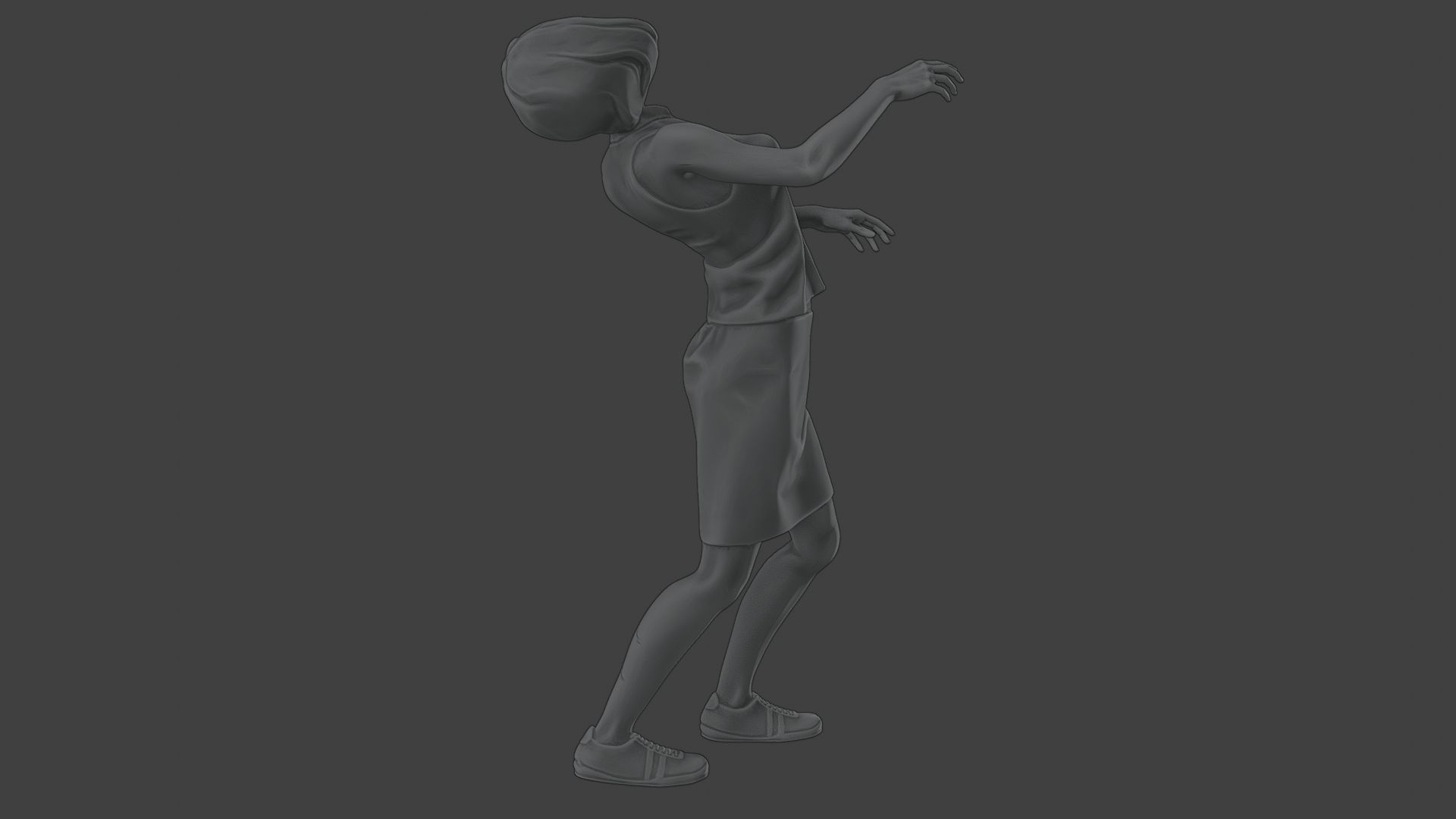 Casual Female Zombie CZ4 0005 3D print model_31