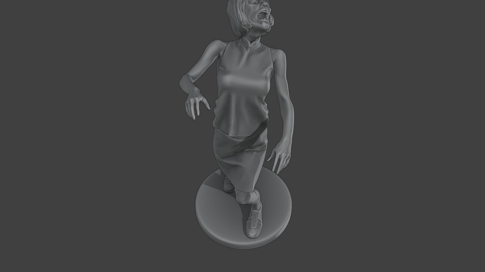 Casual Female Zombie CZ4 0005 3D print model_14