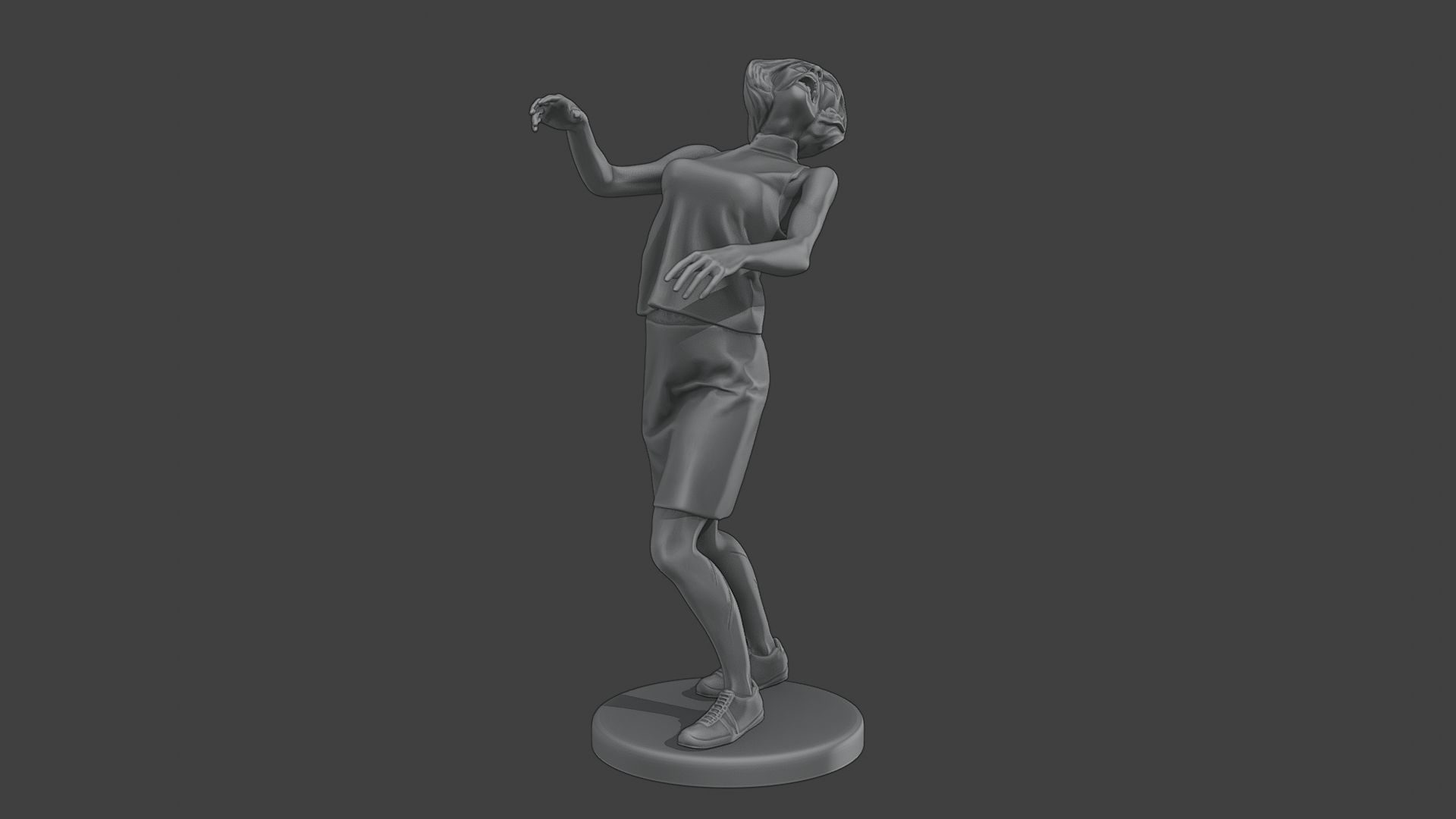 Casual Female Zombie CZ4 0005 3D print model_2