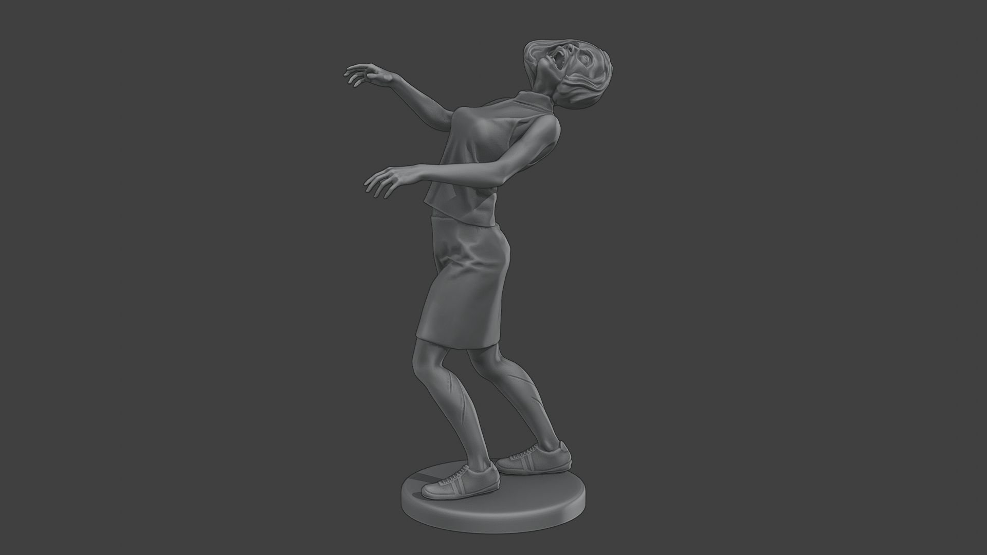 Casual Female Zombie CZ4 0005 3D print model_3