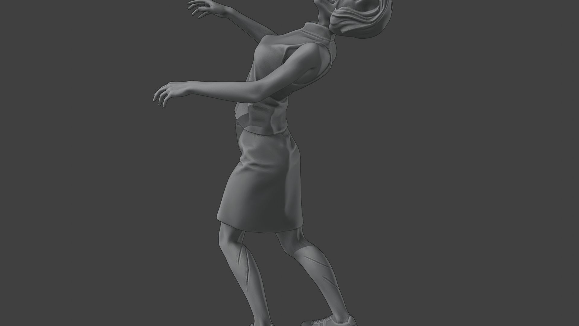 Casual Female Zombie CZ4 0005 3D print model_26