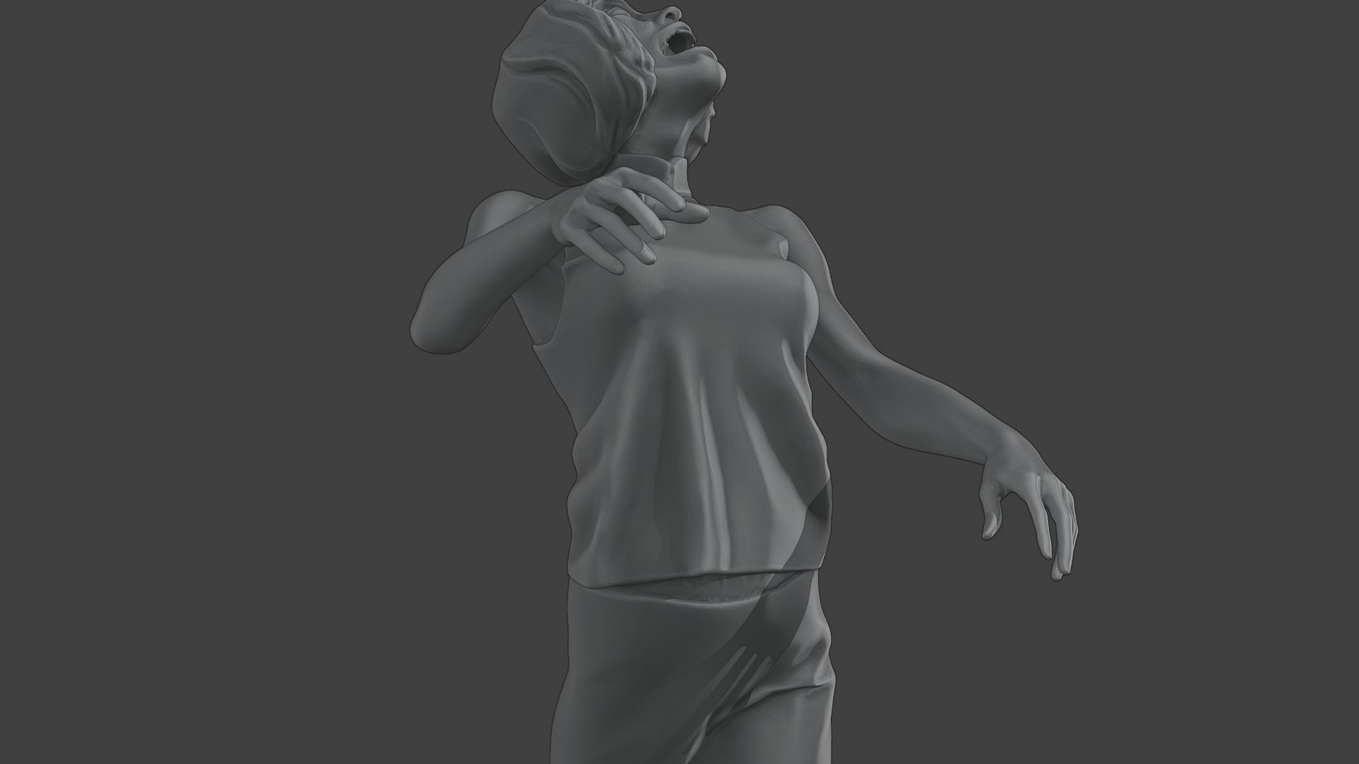 Casual Female Zombie CZ4 0005 3D print model_19