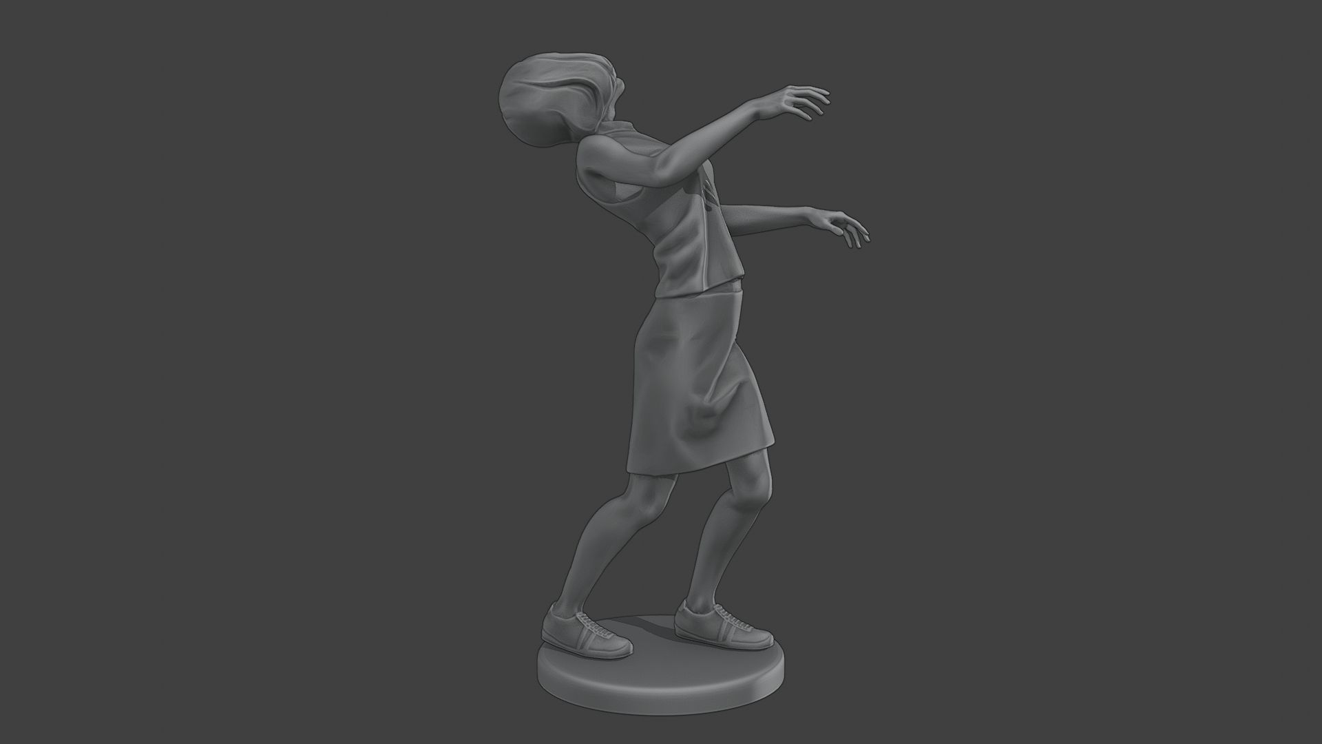 Casual Female Zombie CZ4 0005 3D print model_9