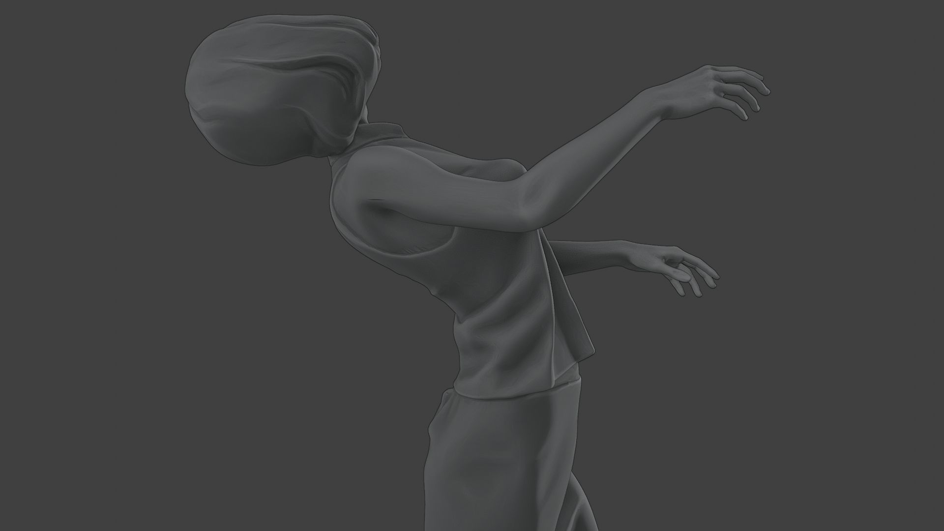 Casual Female Zombie CZ4 0005 3D print model_20