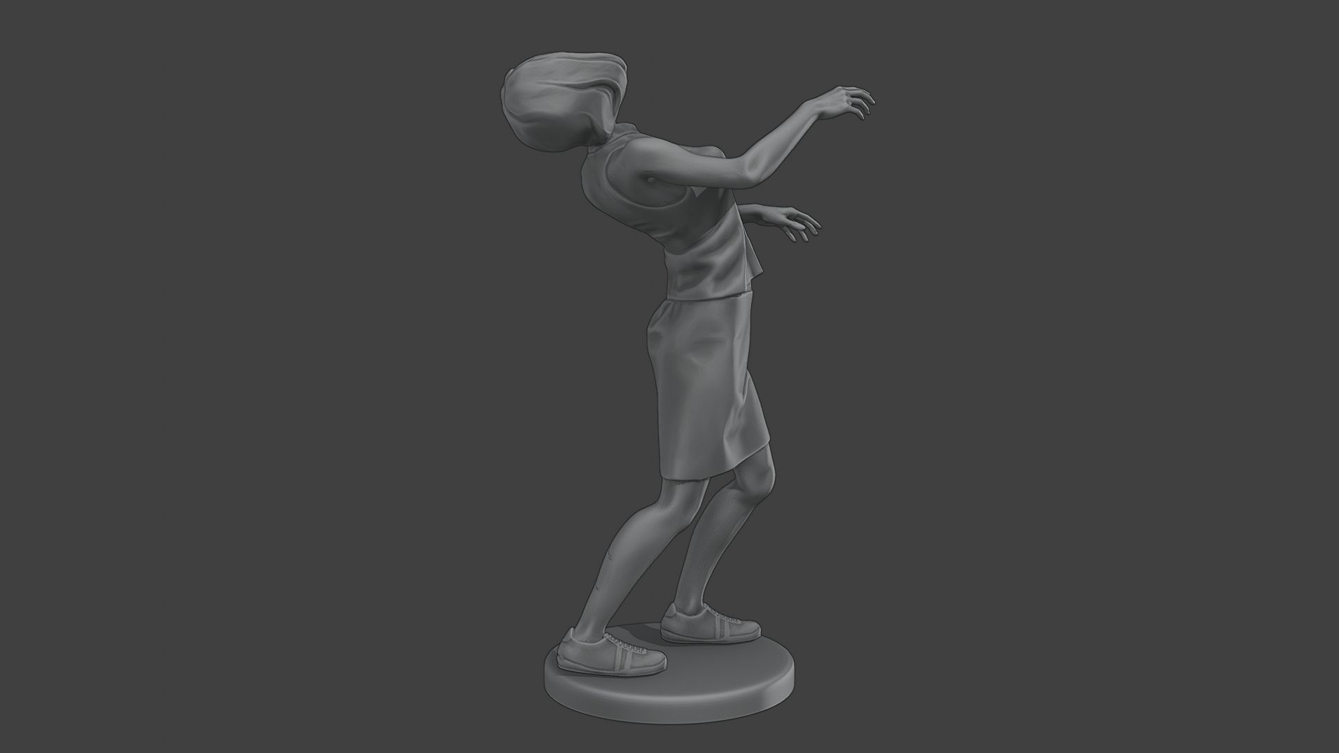 Casual Female Zombie CZ4 0005 3D print model_8