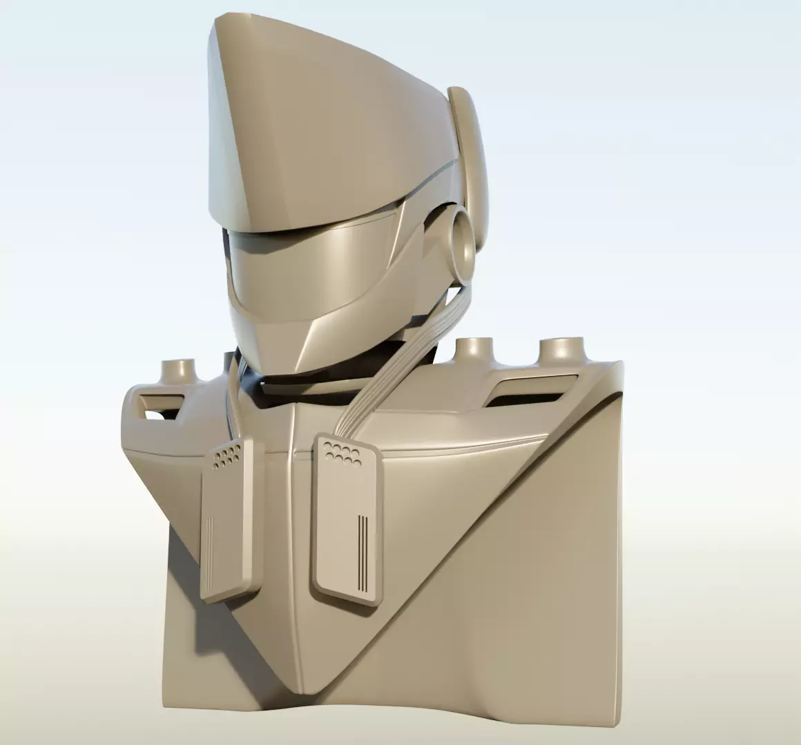 Robot High Poly model helmet Free 3D model