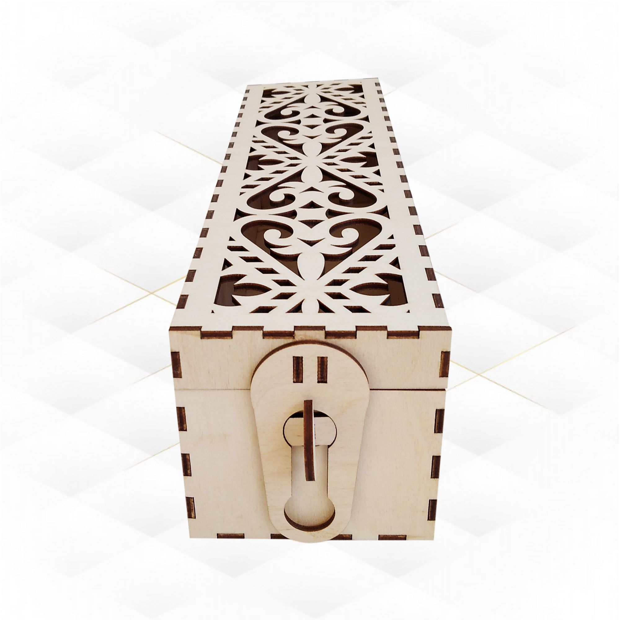 Wine holder box turn svg dxf laser cut design 3D print model_9