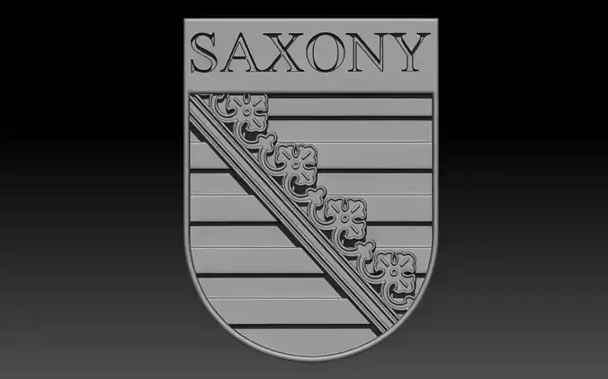 Coat of Arms SAXONY 3D print model2