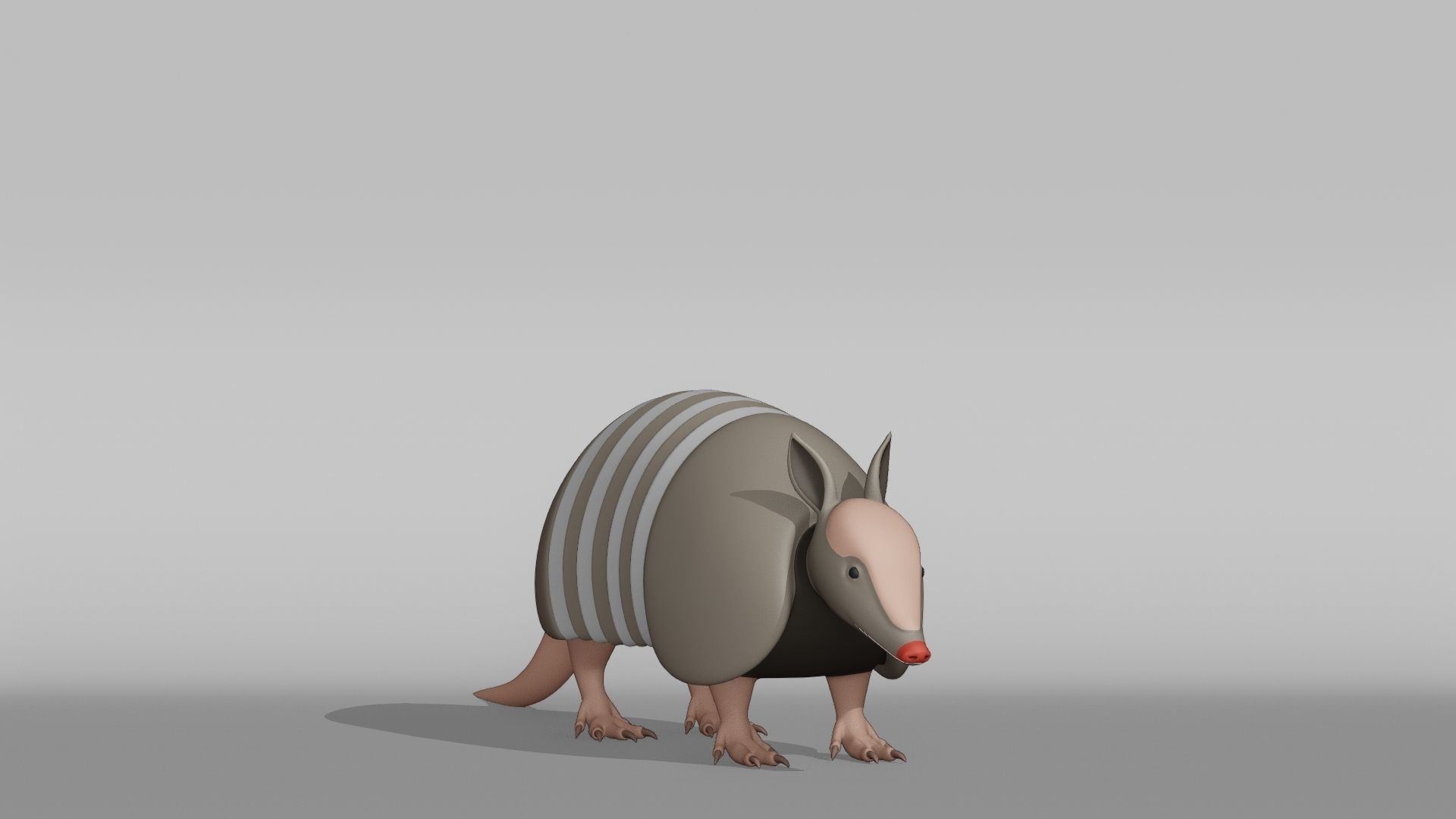 Armadillo Base Mesh Low-poly 3D model_6