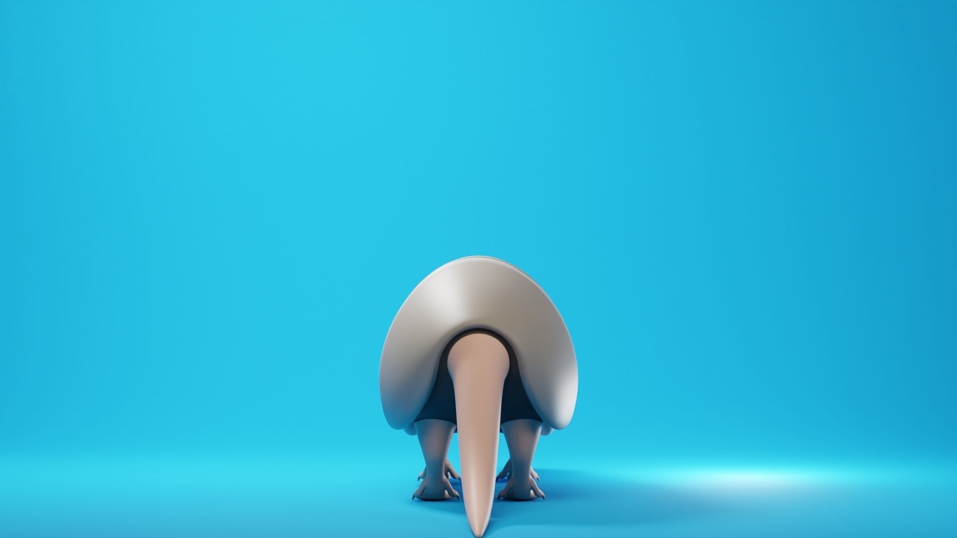 Armadillo Base Mesh Low-poly 3D model_4