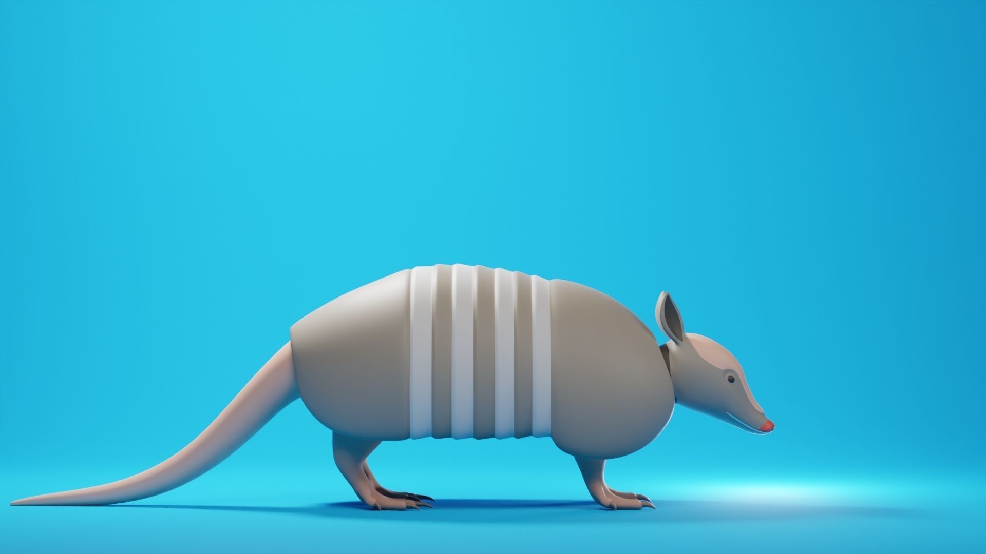 Armadillo Base Mesh Low-poly 3D model_3