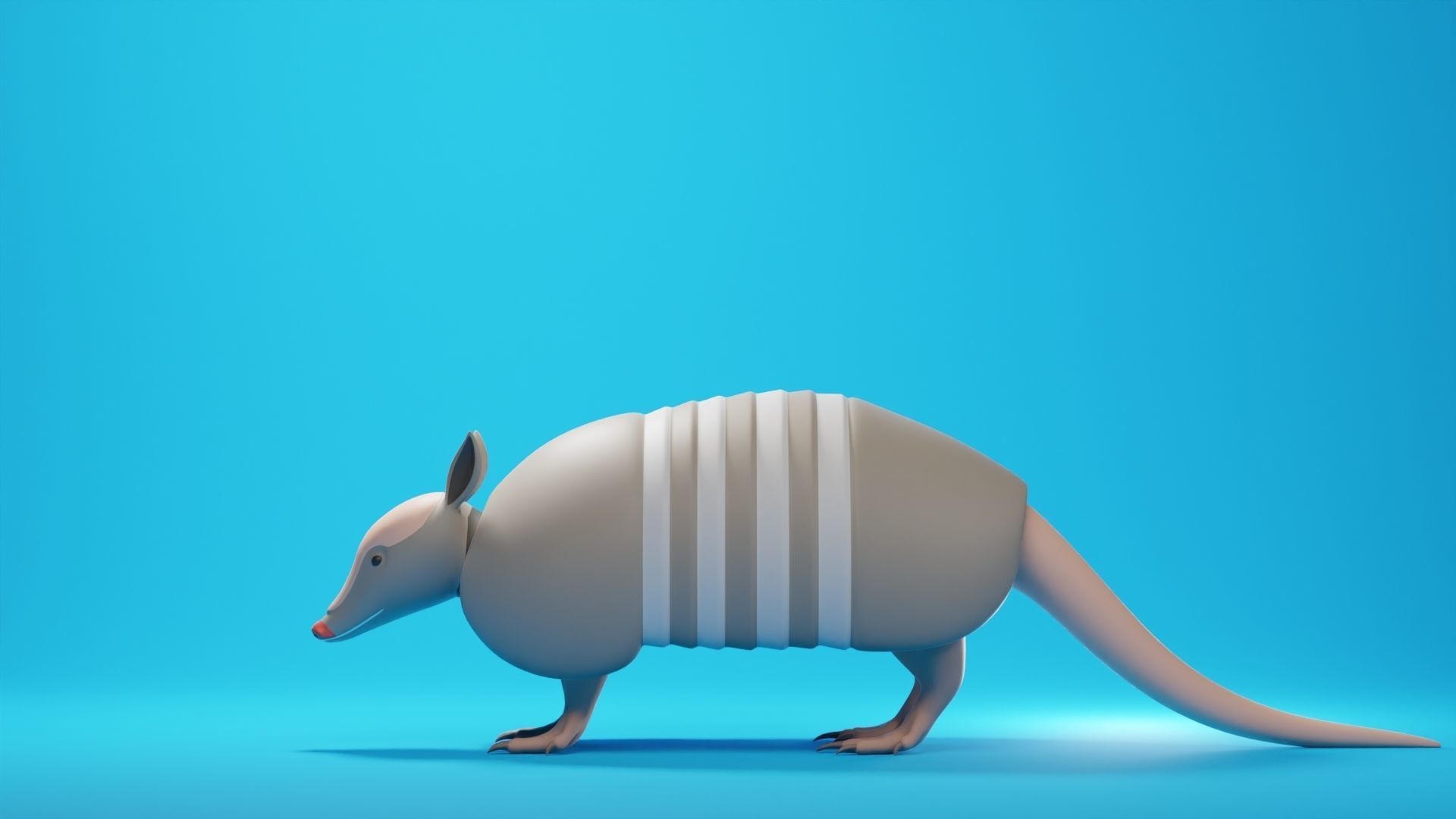 Armadillo Base Mesh Low-poly 3D model_5