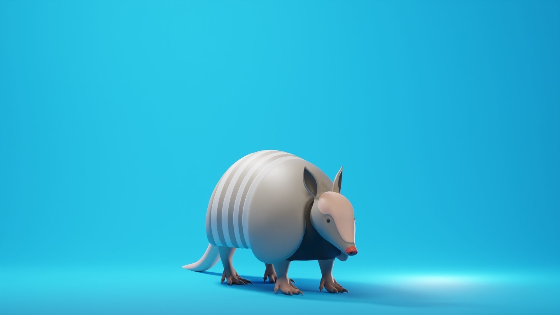 Armadillo Base Mesh Low-poly 3D model_1