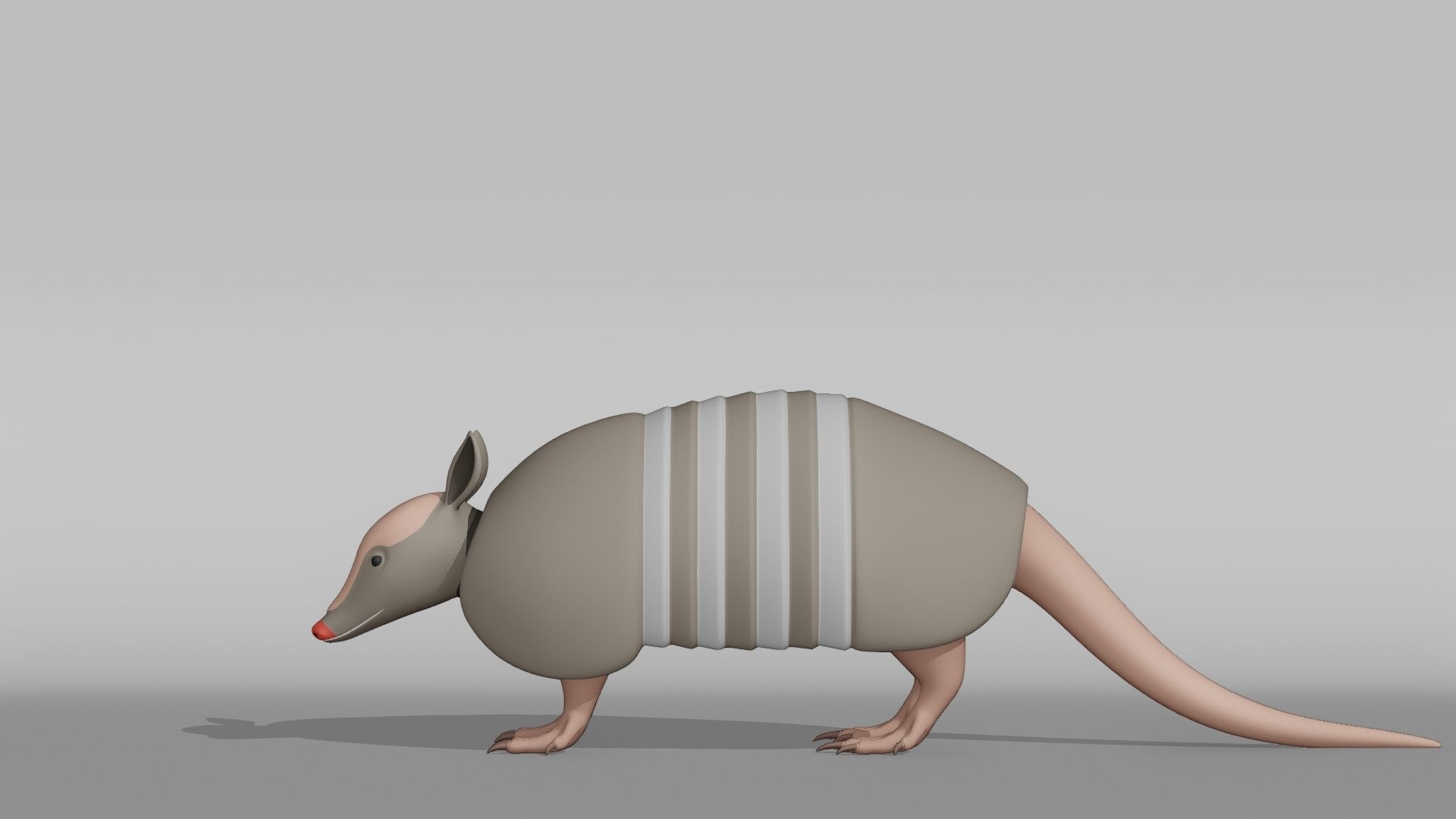 Armadillo Base Mesh Low-poly 3D model_10