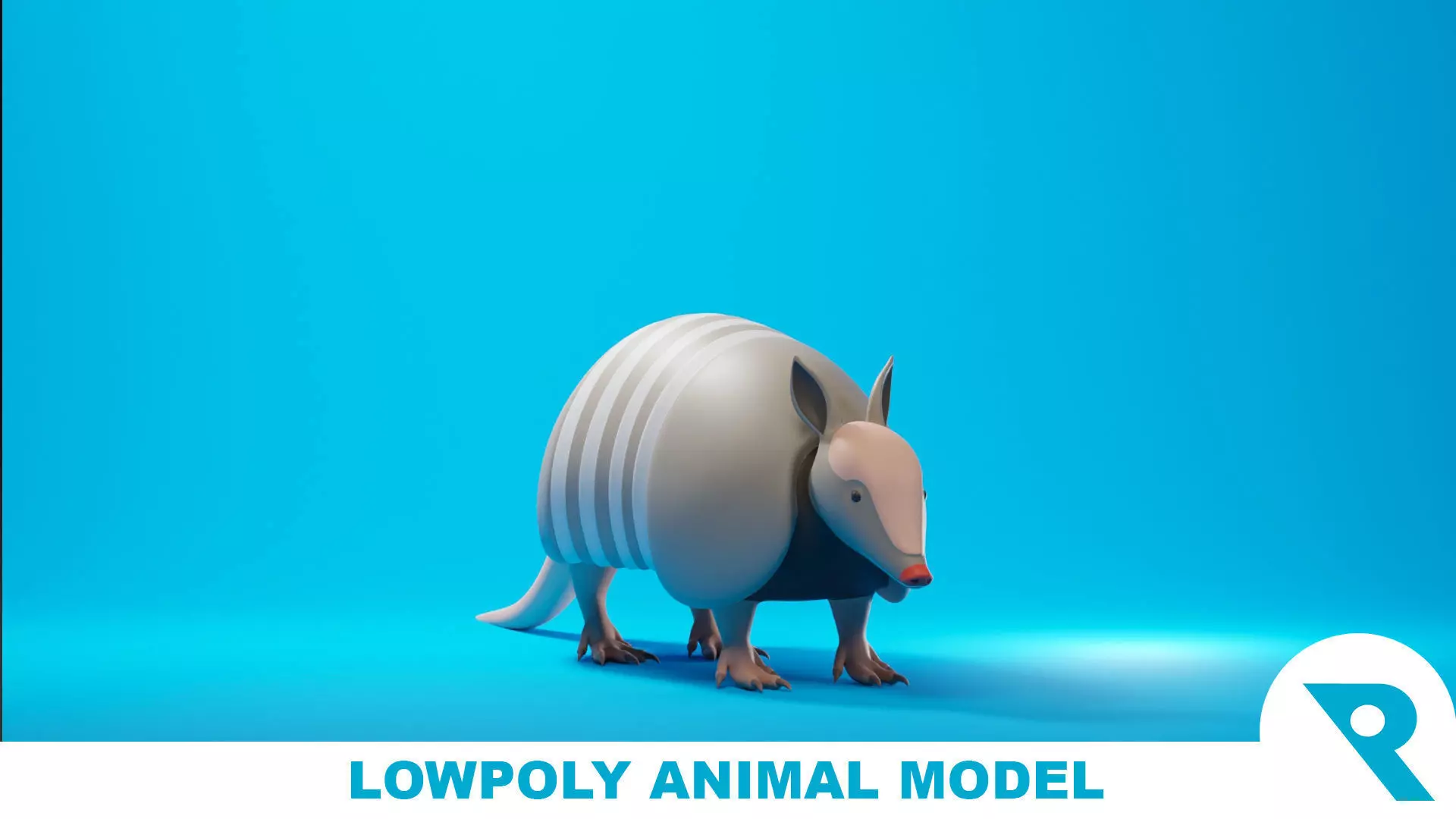 Armadillo Base Mesh Low-poly 3D model_0