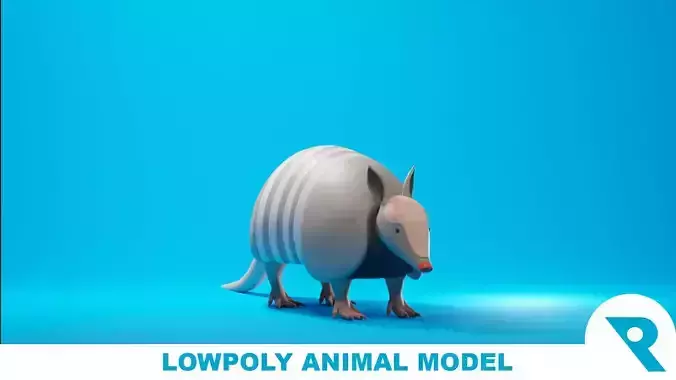 Armadillo Base Mesh Low-poly 3D model