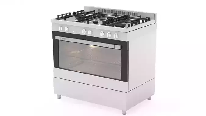 Omega 90 cm 9 Function Free Standing Oven 3D model