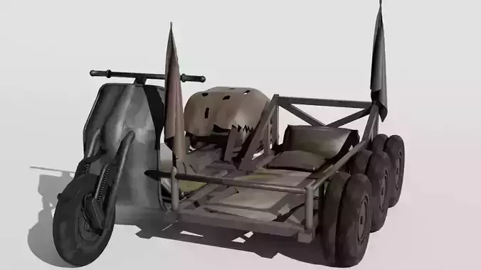 Vespa Gembel SC-4 - Low poly vehicle  Low-poly 3D model