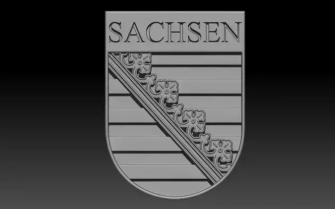 Wappen SACHSEN 3D print model