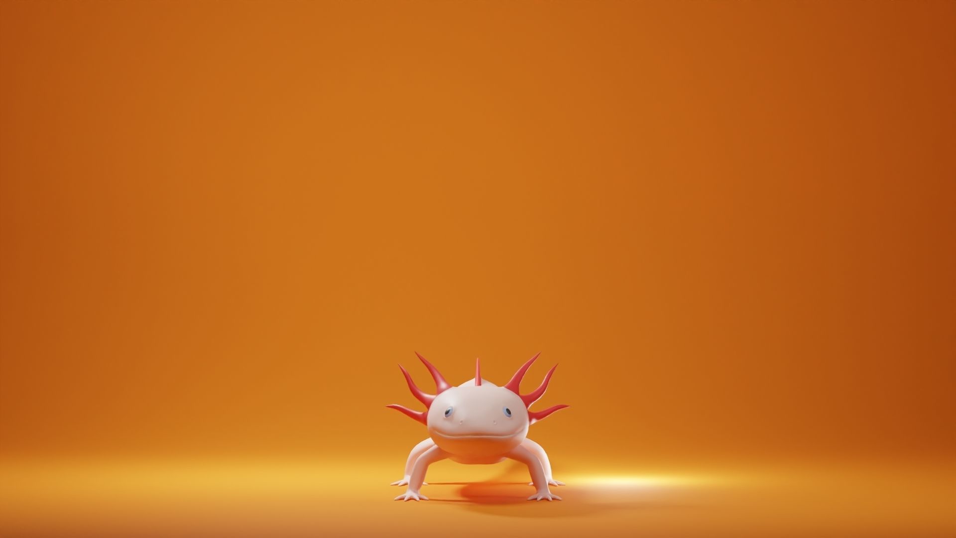Axolotl Base Mesh Low-poly 3D model_2