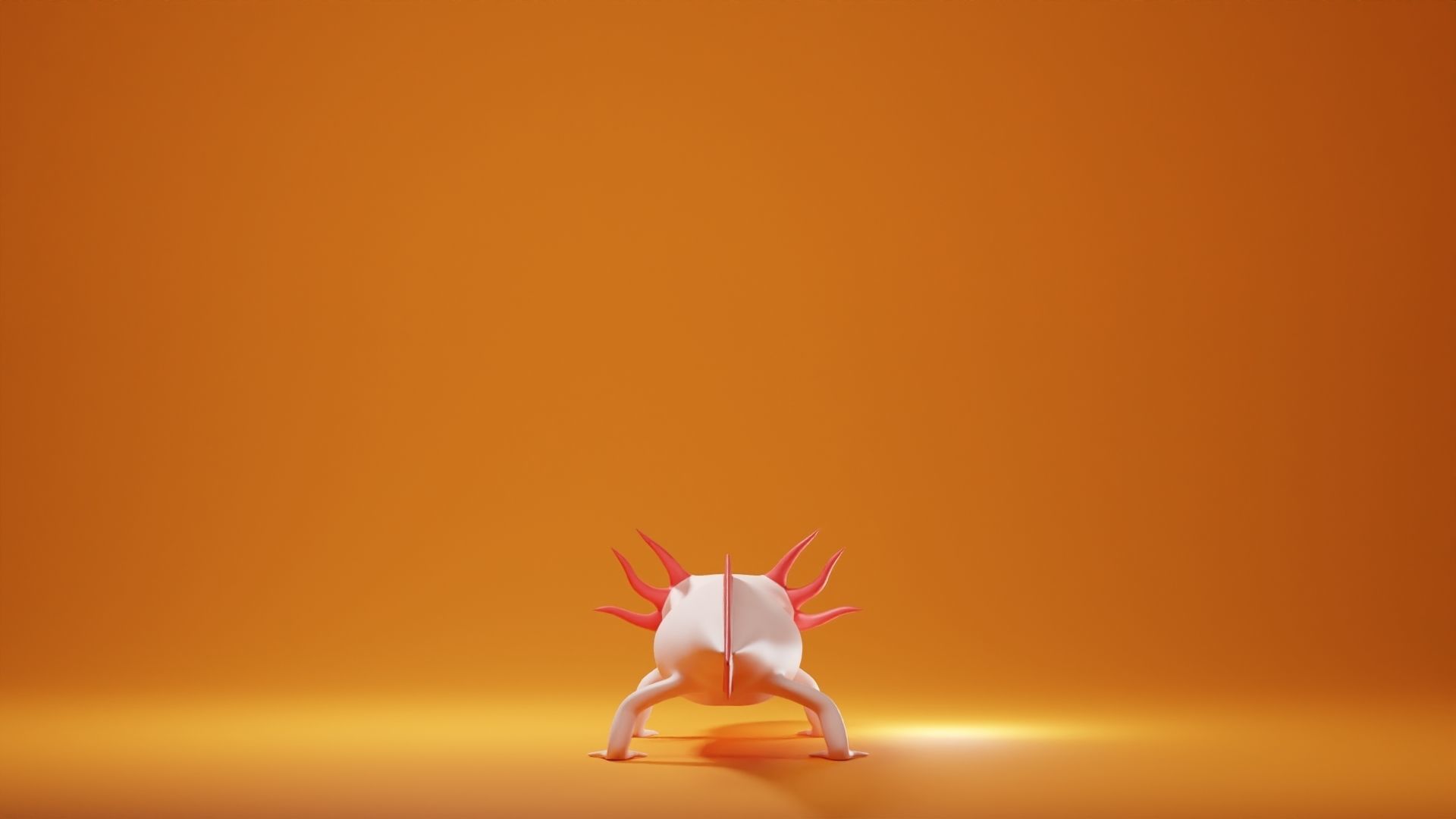 Axolotl Base Mesh Low-poly 3D model_4