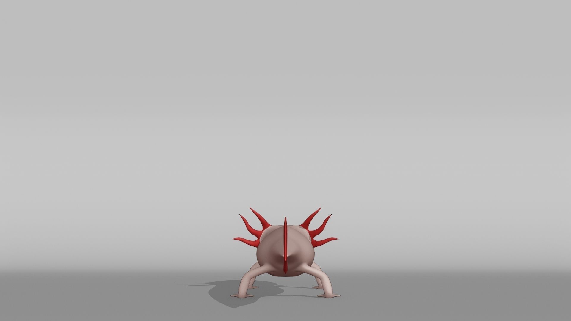 Axolotl Base Mesh Low-poly 3D model_9