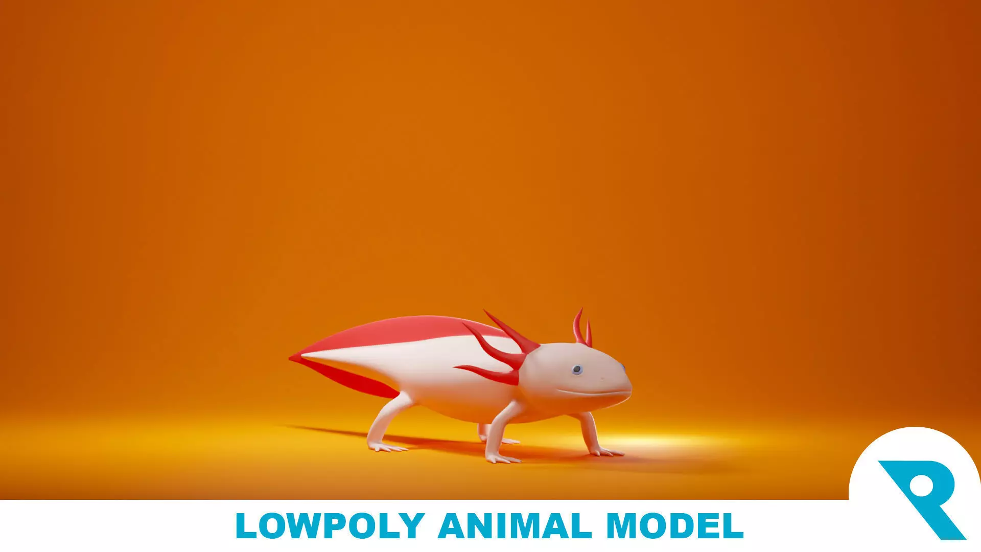 Axolotl Base Mesh Low-poly 3D model_0