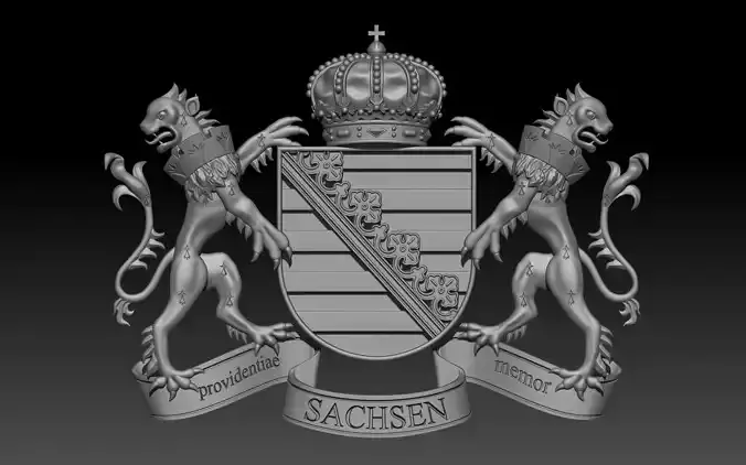 Wappen SACHSEN Big 3D print model