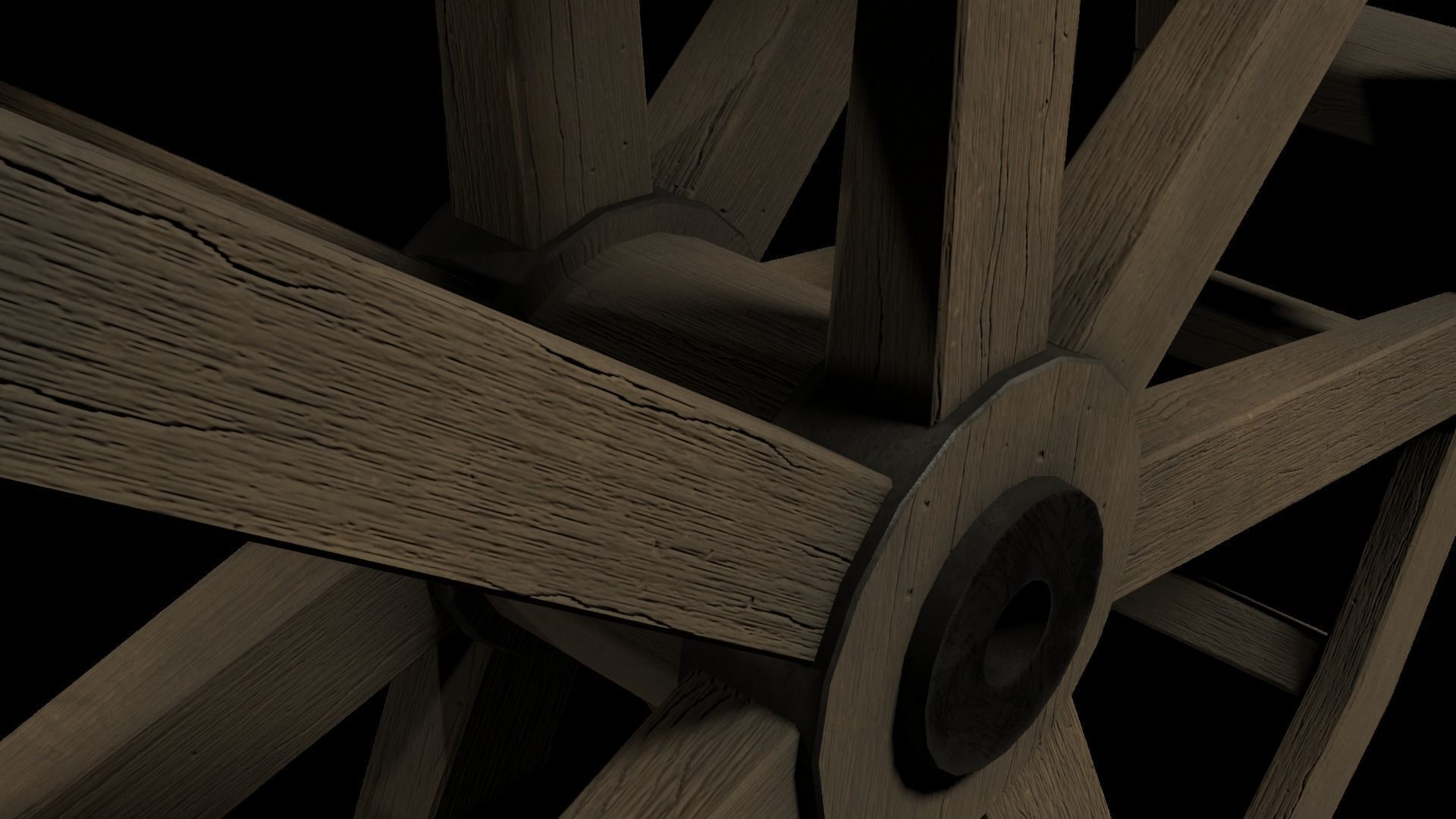 Paddle Wheel full PBR textured ready for UE5 Free low-poly 3D model_7