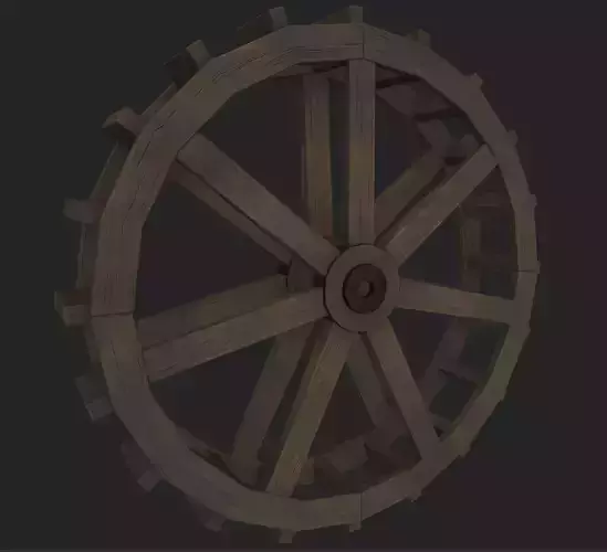 Paddle Wheel full PBR textured ready for UE5